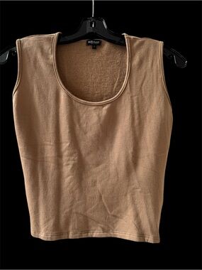 Bleusalt Women's Tan Scoop Neck Tank